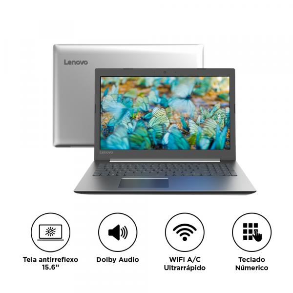 Notebook Lenovo IdeaPad 330 I3-7020U 4GB 1TB Linux 15,6" HD 81FDS00100 Prata
