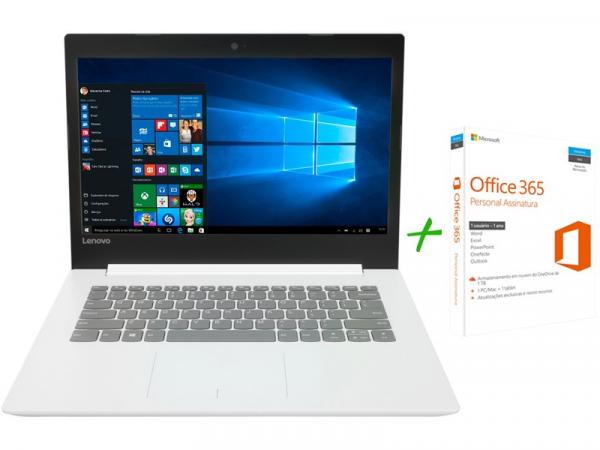 Notebook Lenovo Ideapad 320 Intel Core I3 4GB - 500GB LED 14” Windows 10 + Microsoft Office 365