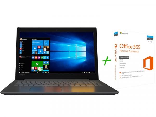 Tudo sobre 'Notebook Lenovo Ideapad 320 Intel Dual Core 4GB - 1TB LED 15,6” Windows 10 + Microsoft Office 365'
