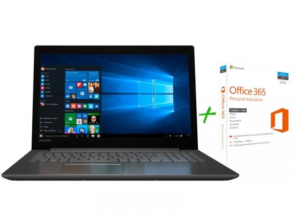 Notebook Lenovo Ideapad 320 Intel Dual Core 4GB - 500GB LED 15,6” Windows 10 + Microsoft Office 365