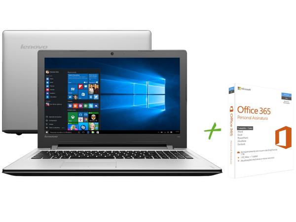 Notebook Lenovo Ideapad 300 Intel Core I5 - 6ª Geração 4GB 1TB + Office 365 Personal