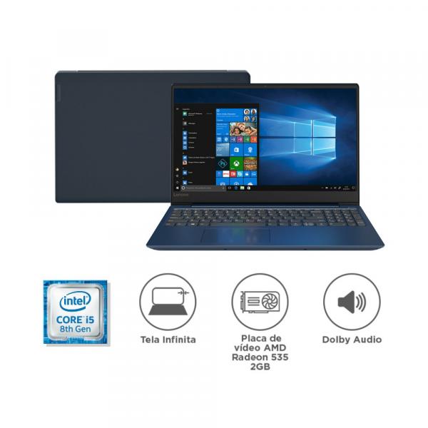 Notebook Lenovo IdeaPad 330S I5-8250U 8GB 1TB Radeon 535 Windows 10 15.6" HD 81JN0000BR Azul
