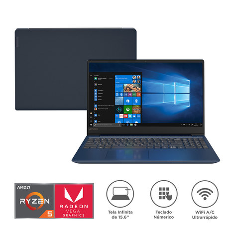 Tudo sobre 'Notebook Lenovo Ideapad 330S Ryzen 5 4Gb 1Tb Windows 10 15,6' Hd 81Jq0000br Azul'