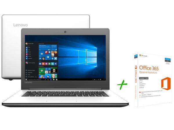 Notebook Lenovo Ideapad 310 Intel Core I3 - 6ª Geração 4GB 500GB 14” + Office 365 Personal