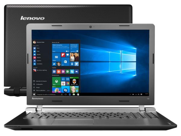 Notebook Lenovo Ideapad 100 Intel Dual Core - 4GB 500GB LED 15,6 Windows 10