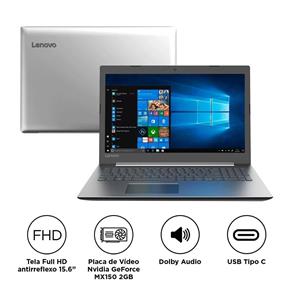 Notebook Lenovo Idepad 330 81FE0000BR, I7, 8GB, 1TB, 15,6", Windows 10 - Prata