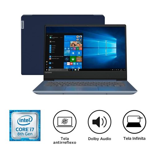 Notebook Lenovo Idepad 330s 81jm0003br, Intel Core I7, 8gb, 1tb, Tela 14", Windows 10 Home