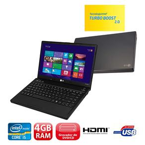 Notebook LG N460-P.5454 com Intel® Core™ I5-3210M, 4GB, 500GB, Gravador de DVD, Leitor de Cartões, HDMI, Wireless, AMD Radeon, LED 14” e Windows 8