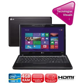 Notebook LG S460-G.BG36P1 com Intel® Core™ I3-3110M, 4GB, 500GB, Gravador de DVD, Leitor de Cartões, HDMI, Wireless, Bluetooth, LED 14” e Windows 8