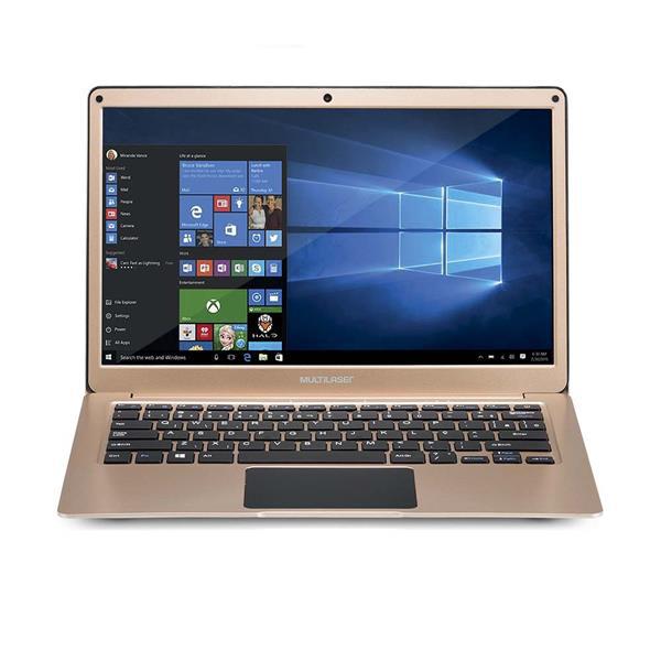 Notebook Multilaser 13.3 Pol 4GB 64GB Windows 10 Dual Core Dourado - PC223