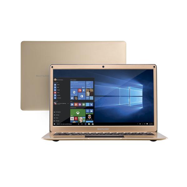 Notebook Multilaser PC223 Legacy Air Intel Celeron 4GB 64GB 13.3 Full HD Dourado