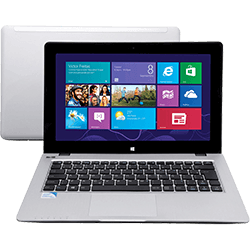 Notebook Philco 11B-S1044W8 com Intel Dual Core 4GB 500GB LED 11.6" Touchscreen Prata Windows 8