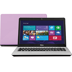 Notebook Philco 14I-R744 com AMD Dual Core 4GB 500GB Rosa LED 14" Windows 8