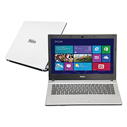 Notebook Philco com AMD Dual Core 4GB 500GB Tela LED 14" Windows 8 Branco