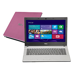 Notebook Philco com AMD Dual Core 4GB 500GB Tela LED 14" Windows 8 Rosa