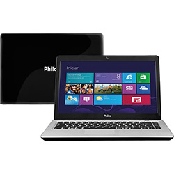 Notebook Philco com Intel Dual Core 2GB 320GB LED 14" HDMI Windows 8 Preto