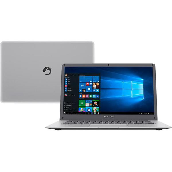 Notebook Positivo MOTION Q232A, 14", 2GB de RAM, Armazenamento de 32GB, Windows 10 - Prata