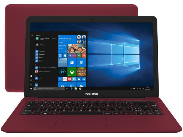 Notebook Positivo Motion Red C41TB Intel Dual Core - 4GB 1TB 14” Windows 10