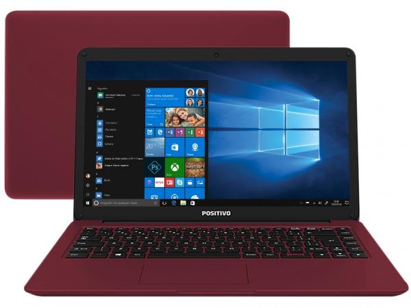 Notebook Positivo Motion Red C464B Intel Dual Core - 4GB 64GB 14” Windows 10