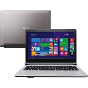 Notebook Positivo Premium XS4005 Intel Celeron Quad Core 2GB 500GB LED 14" Windows 8.1 - Prata
