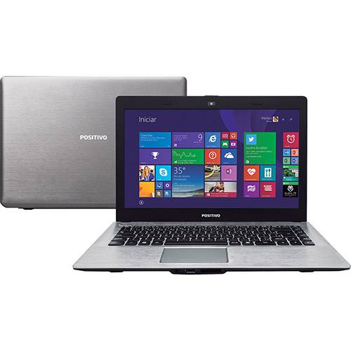 Notebook Positivo Stilo XR3008 Intel Dual Core 2GB 500GB Tela LED 14" Windows 8.1 - Cinza Chumbo