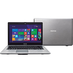Notebook Positivo Stilo XR5440 Intel Pentium Quad Core 4GB 500GB Tela LCD 14" Windows 8.1 - Cinza