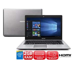 Notebook Positivo Stilo XR3525 com Intel Dual Core, 2GB, 500GB, Gravador de DVD, Leitor de Cartões, HDMI, Wireless, Webcam, LED 14" e Windows 10