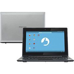 Notebook Positivo SX1000 Android Dual Core 2GB 16GB Tela LED 10.1" Touchscreen - Prata/Preto