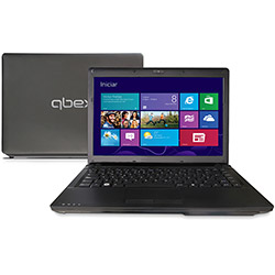 Notebook Qbex com AMD C60 Dual Core 4GB 500GB LED 14'' Windows 8