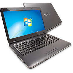 Notebook Qbex com Intel Core I7 8GB 750GB LED 14" Windows 7 Home Basic