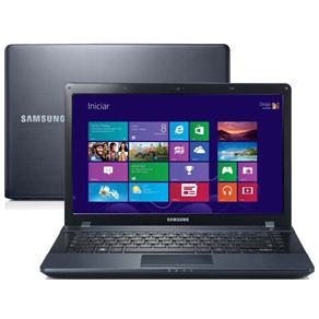 Notebook Samsung Ativ Book 2 270E4E-KD2 com Intel® Dual Core™, 4GB, 500GB, Gravador de DVD, Leitor de Cartões, HDMI, LED 14” e Windows 8 - Notebook