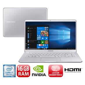 Notebook Samsung Core I7-8550U 16GB 256GB SSD Placa de Vídeo 2GB Tela Full HD 15” Windows 10 Style S51 Pro NP900X5T-XW1BR