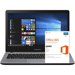 Notebook Samsung Essentials E25S Preto e Prata Tela 14`` + Microsoft Office 365 Personal QQ2-00481 1TB