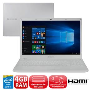 Notebook Samsung Expert NP270E5K-KWWBR com Intel® Core™ I5, 4GB, 1TB, Gravador de DVD, Leitor de Cartões, HDMI, Webcam, LED 15.6" e Windows 10