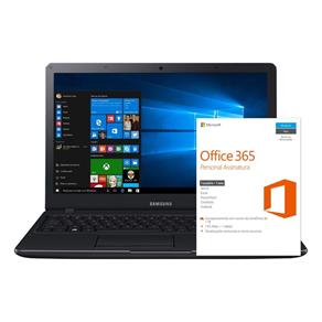 Notebook Samsung Expert X21 NP300E5M-KFWBR Intel® Core™ I5 Tela 15.6`` - Preto + Microsoft Office 365 Personal QQ2-00481 1TB