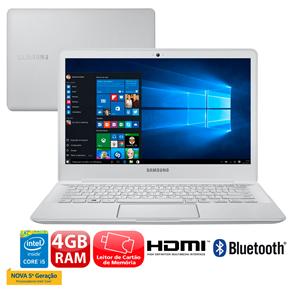 Notebook Samsung Style S20 910S3K-KW2 com Intel® Core™ I5-5200U, 4GB, 256GB SSD, Leitor de Cartões, HDMI, Wireless, Bluetooth, LED 13.3" e Windows 10