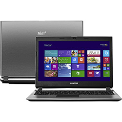 Notebook SIM Positivo 6175 com Intel Core I3 4GB 750GB LED 14" Windows 8 + Pacote 3D Experience