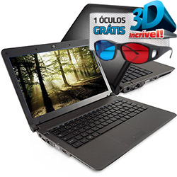 Notebook SIM Positivo com Intel Core I7 6GB 500GB LED 14" Linux + Pacote Positivo 3D