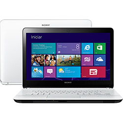 Notebook Sony VAIO Fit SVF14213CBW com Intel Core I5 4GB 750GB LED 14" Touchscreen Windows 8