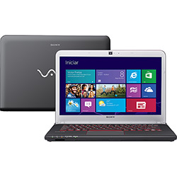 Tudo sobre 'Notebook Sony VAIO SVE14A25CBB com Intel Core I5 6GB 750GB LED 14" Windows 8'