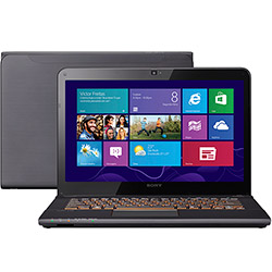 Notebook Sony VAIO SVE14A25CBH com Intel Core I5 6GB 750GB LED 14" Windows 8