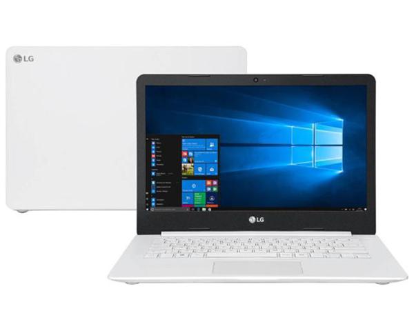 Notebook Ultra Slim LG LED 14" Intel Celeron 4GB 500GB W10 Branco