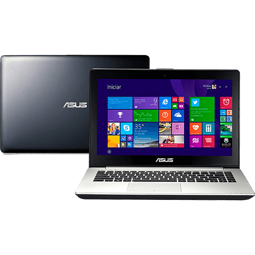 Notebook Ultrafino Asus S451LA-CA046H Intel Core I5 8GB 500GB Tela LED 14" Touchscreen Windows 8 - Preto