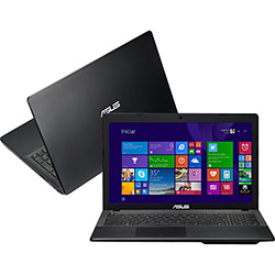 Notebook Ultrafino Asus X552EA-SX229H AMD Dual Core 2GB 500GB Tela LED 15.6" Windows 8 - Preto