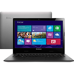 Notebook Ultrafino Lenovo S400-963064P com Intel Core 2 I3 4GB 500GB LED 14" Windows 8 Prata