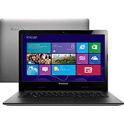 Notebook Ultrafino Lenovo S400-963062P com Intel Core I5 4GB 500GB LED 14" Windows 8