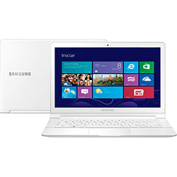 Notebook Ultrafino Samsung ATIV Book 9 Lite com Quad Core 4GB 128GB SSD LED 13,3" Branco Windows 8