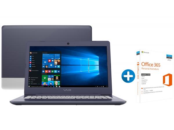 Notebook Vaio C14 VJC141F11X-B0111L Intel Core I3 - 4GB 1TB LED 14” + Microsoft Office 365 Personal
