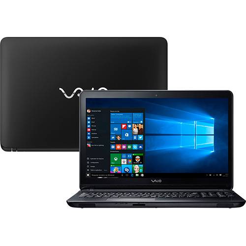 Notebook Vaio FIT 15F VJF153B0811B Intel Core I5 5º Geração 8GB 1TB Tela LED 15,6" Windows 10 - Preto