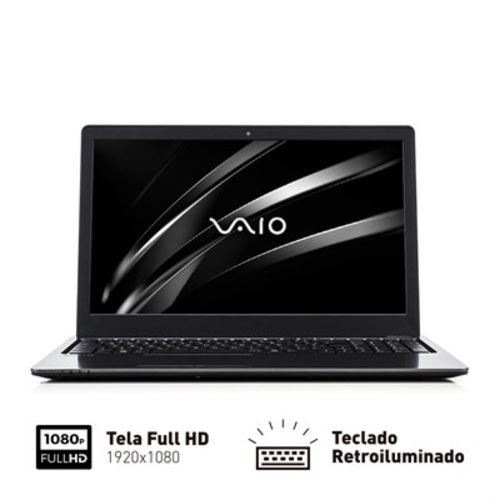 Notebook Vaio Fit 15S Intel Core I5 8GB 1TB Tela LED 15,6" Win 10 - Preto - VJF155F11X-B0411B